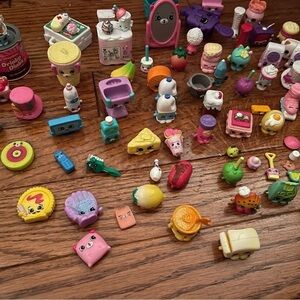 Shopkins Lot of 74 Pieces - Food, Furniture, Boots, and More.